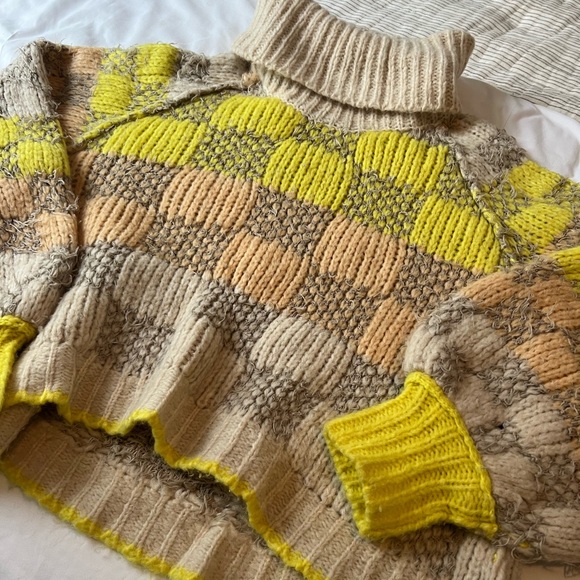 Free People Check Me Out Sweater In Macaroon Combo XL - Picture 5 of 5